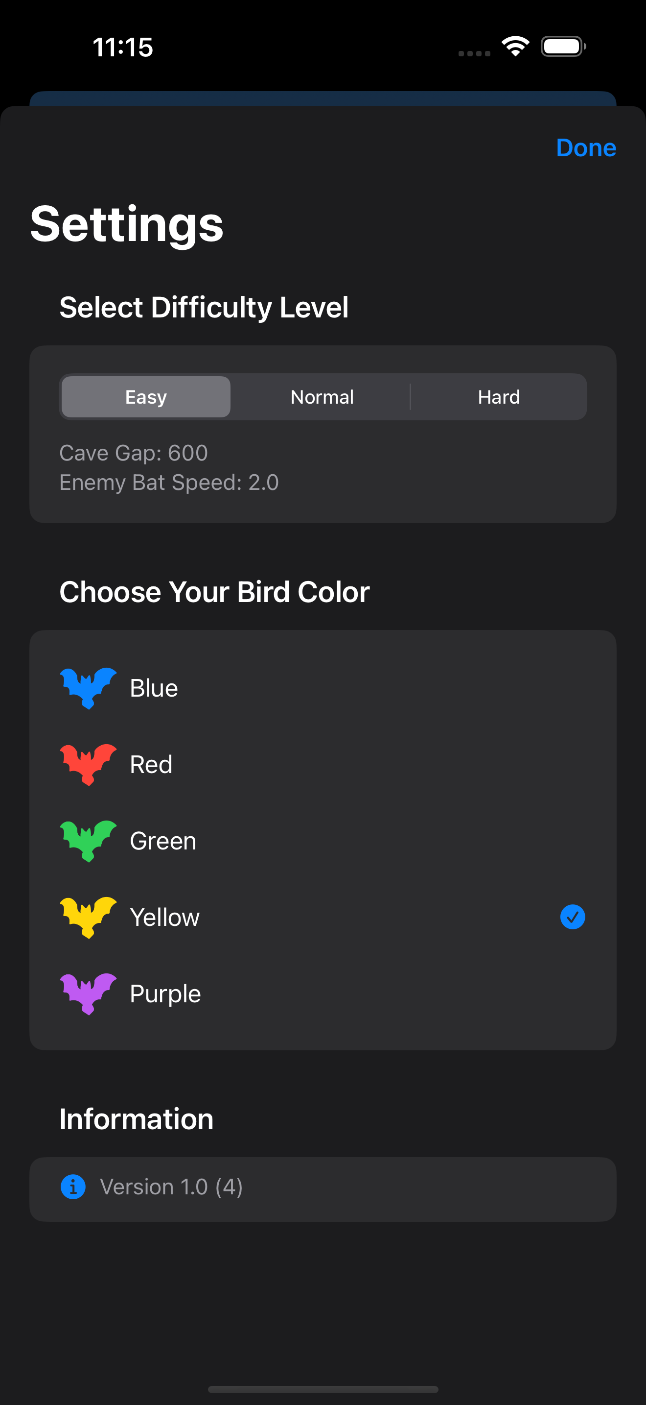 Main Menu